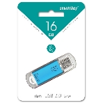 Флешка USB Smartbuy V-Cut series blue (SB16GbVC-B), 16Gb, USB 2.0, R/W 25/15, синий, фото 1