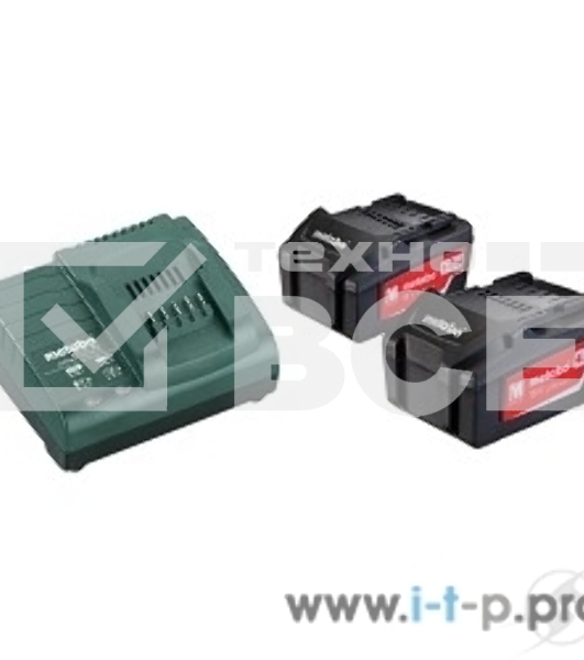 Набор аккумуляторов Metabo в + ЗУ 2 акк 4.0Ач 18В+ЗУ ASC 30-36