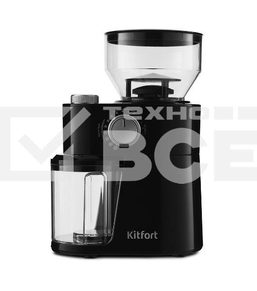 Кофемолка Kitfort КТ-741 Мощность 200 Вт.Емкость для молотого кофе 100 г.Емкость резервуара 230 г