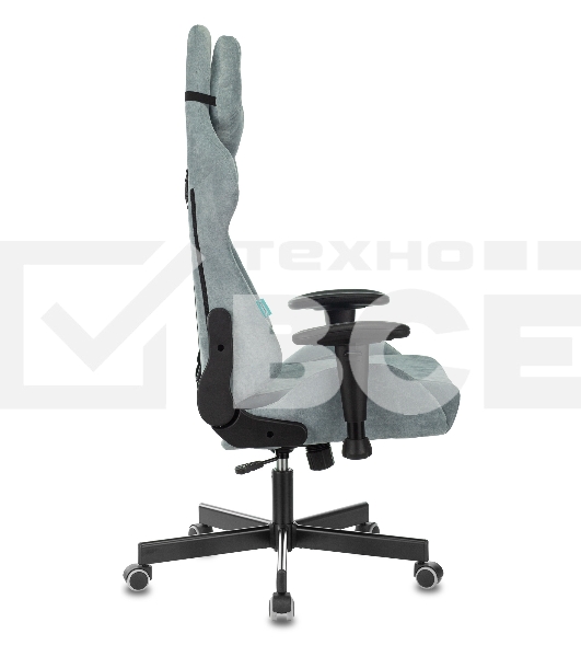 Кресло игровое Бюрократ VIKING KNIGHT LT28 FABRIC серо-голубой крестовина металл/пластик