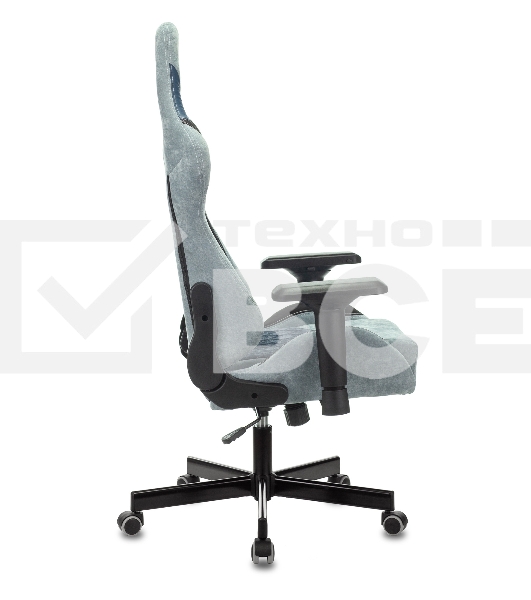 Кресло игровое Бюрократ VIKING 7 KNIGHT BL FABRIC синий текстиль/эко.кожа крестовина металл/пластик