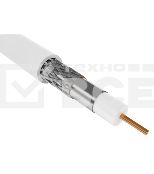 Кабель коаксиальный ITK GENERICA CC3-R6F1-111-100-G RG-6 SF/UTP общий экран в оплётке 75Om PVC внутренний 100м белый