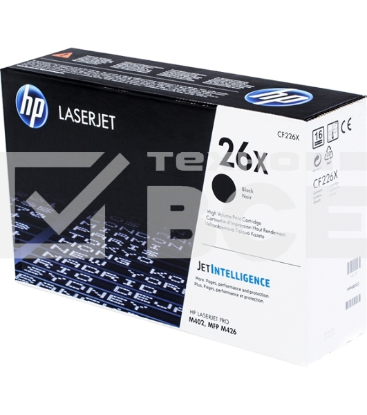 Тонер Картридж HP 26X CF226X черный для HP LJ Pro M402/M426 (9000стр.)