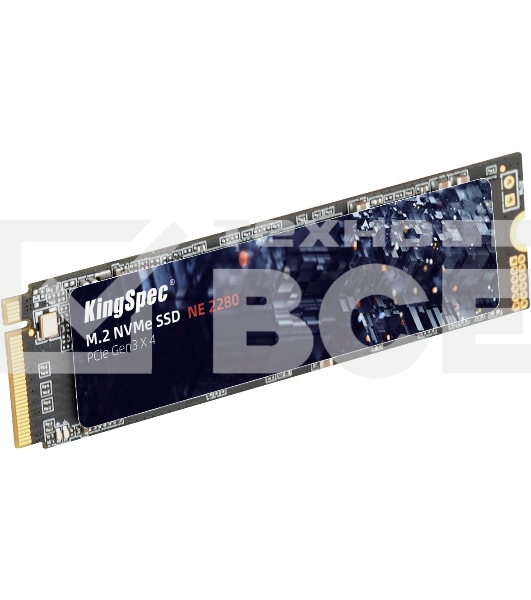 Накопитель SSD KingSpec NE-2TB, 2000GB, PCIe 3.0 x4, M.2 2280, NVMe, R/W 2400/1900