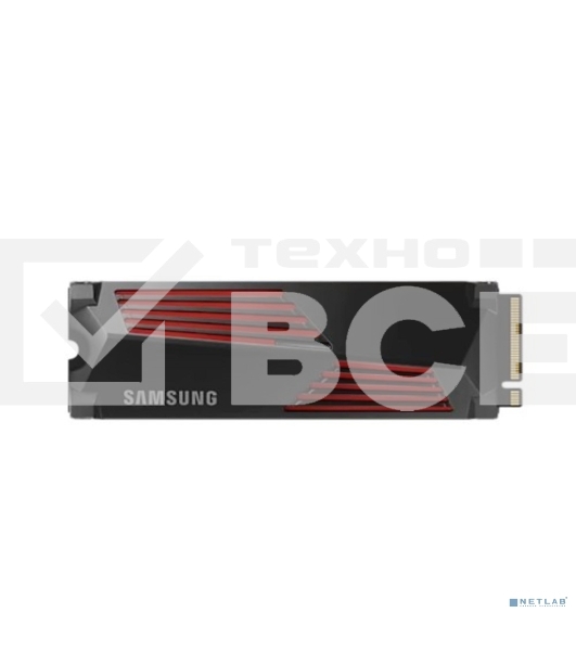 Накопитель SSD Samsung 990 PRO, 1000GB, PCIe 4.0 x4, M.2 2280, NVMe, R/W 7450/6900, с радиатором