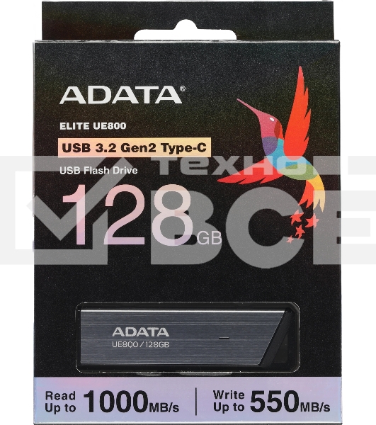 Флеш диск A-Data 128Gb Type-C UE800 AELI-UE800-128G-CSG USB3.2 серебристый