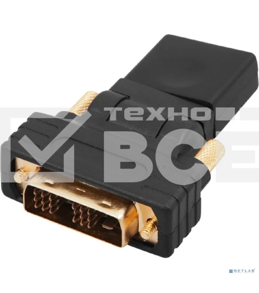 Переходник штекер DVI-D - гнездо HDMI, поворотный Rexant
