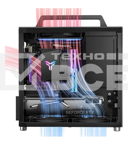 Компьютерный корпус JONSBO T8 PLUS Black без БП, боковые панели из закаленного стекла, mini-ITX, черный