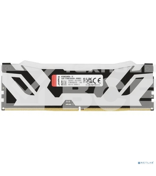 Оперативная память Kingston Fury Renegade, DDR5, 16GB (1x16GB), 8000MHz, CL38, с радиаторами, RGB, серебристый/черный