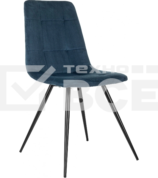 Стул для дома Бюрократ CH-K1_4 комплект 4 шт синий Holland 58 металл черный на ножках (CH-K1_1/HL58_4)