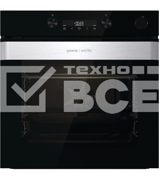 Встраиваемый духовой шкафКоллекция: Ora-Ito, Тип: независимый, Габаритные размеры (ВxШxГ), см: 59.5 х 59.5 х 56.4, : черный, Количество режимов: 11, Тип очистки: паром AquaClean, Телескопические направляющие: на 1 уровне