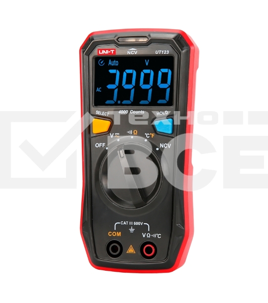 Мультиметр UNI-T Мультиметр UT123, 600В, 20МОм, карманный (0511237)