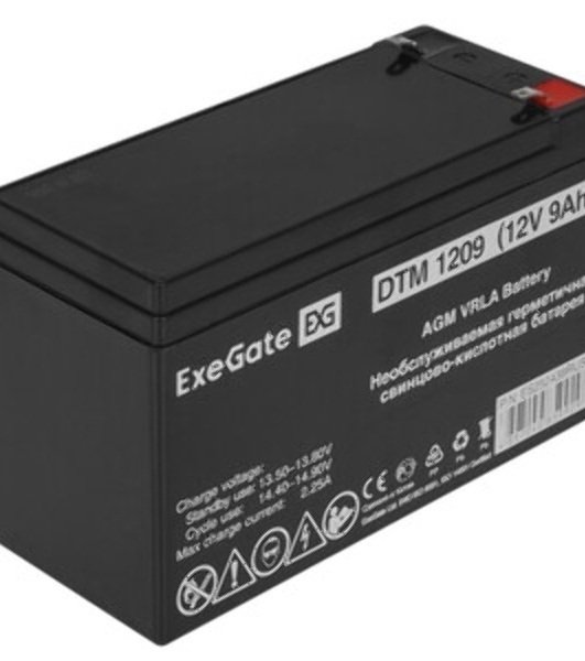 Батарея для ИБП ExeGate DTM 1209/EXS1290 (12V 9Ah 1234W), клеммы F2