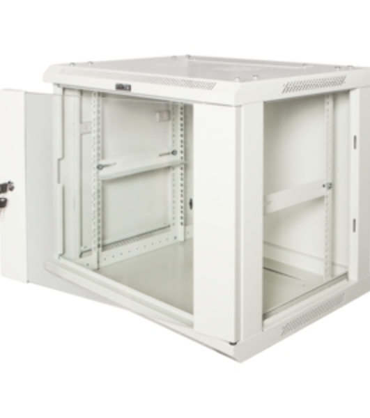 Шкаф коммутационный Lanmaster Pro (TWT-CBWPG-15U-6X4-GY) настенный 15U 600x450 мм пер. дв. стекл 60 кг серый 350 мм 768 мм IP20 металл