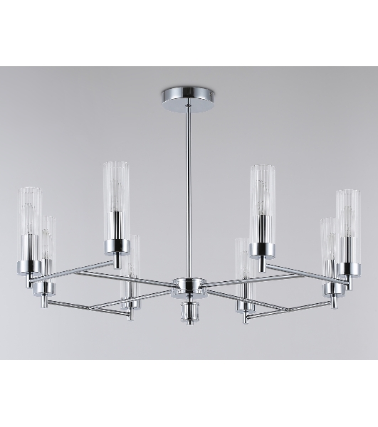 Люстра Ambrella light LH55152/8 CH/CL хром/прозрачный E14/8 max 40W D765*520