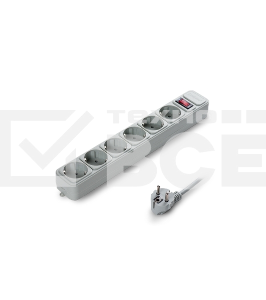 Сетевой фильтр ExeGate EX119388RUS SP-6-1.8G (6 розеток, 1.8м, евровилка, серый)