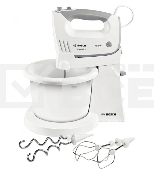 Миксер стационарный Bosch MFQ36460 450Вт белый/серый