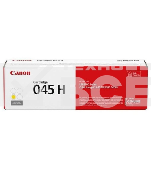 Картридж лазерный Canon 045Y H желтый, 2200 стр., для i-SENSYS MF631/633/635, LBP611