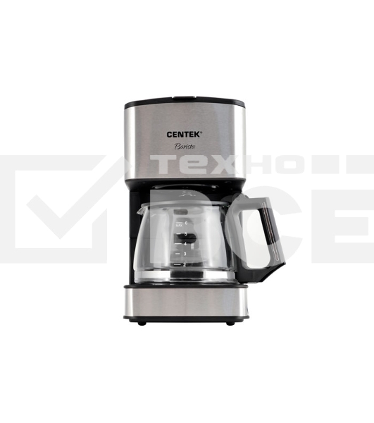 Кофеварка капельная Centek CT-1144 серебристый/черный, исп. кофе - молотый, 0.8 л, 680 Вт.