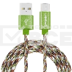 Кабель Crown USB - USB Type-C CMCU-3092C military, фото 1