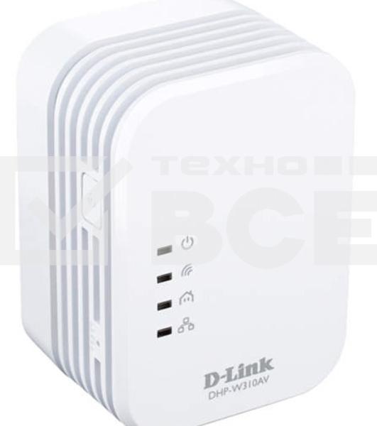 Беспроводной PowerLine-адаптер D-Link DHP-W310AV N300 с поддержкой HomePlug AV