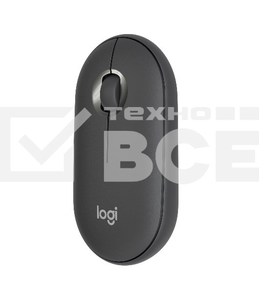 Мышь беспроводная Logitech Pebble M350 графитовый, 1000 dpi, радиоканал, Bluetooth, USB, кнопки - 3
