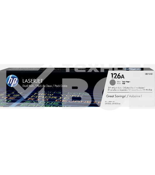 Картридж лазерный HP CE310AD черный двойная упаковка для LaserJet Pro CP102 2 х 1200 стр.