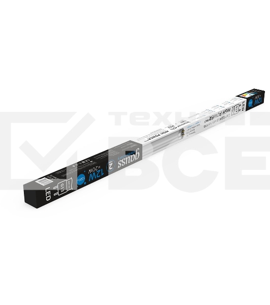 Лампа светодиодная Elementary T8 12Вт 6500К G13 1000лм 600мм стекло Gauss 93032