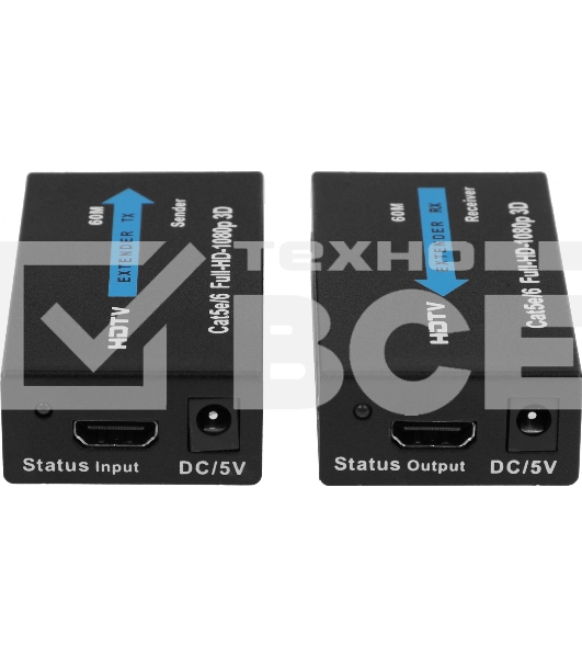 Адаптер аудио-видео Premier 5-877 HDMI (f)/RJ45 черный