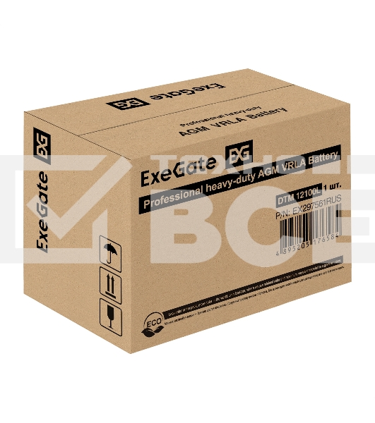 Аккумуляторная батарея ExeGate DTM 12100L (12V 100Ah, болт М6)