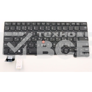 Клавиатура для ноутбука Lenovo ThinkPad X13 Gen 3 черная с подсветкой