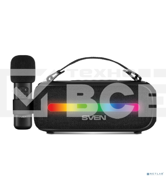 Колонка портативная Sven PS-255 черный 12W 1.0 BT 3600mAh (SV-022563)