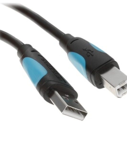 Кабель Vention USB 2.0 AM/BM - 1м. черный VAS-A16-B100