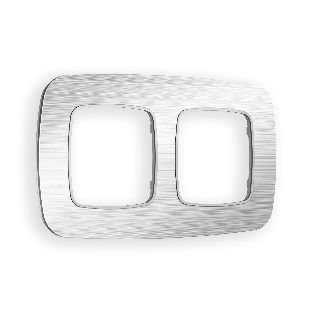 Рамка OMEGA Radian (Серебро Металл шлифованный) 2-ая OF580102