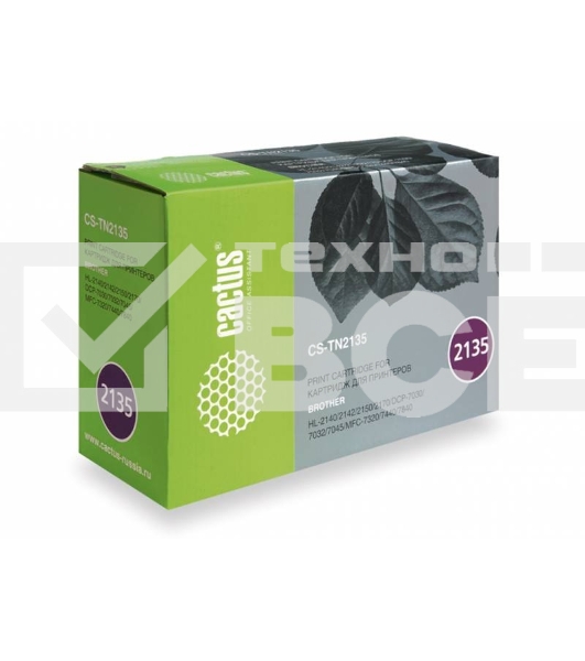 Картридж лазерный Cactus CS-TN2135 черный (1500 стр.) для Brother DCP-7030/7032/7045/HL-2140/2142/2150/2170/MFC-7320/7440/7840