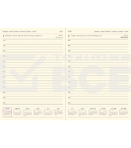 Ежедневник Letts LECASSA A5 искусст. кожа кремовые страницы мягкая обложка розовый