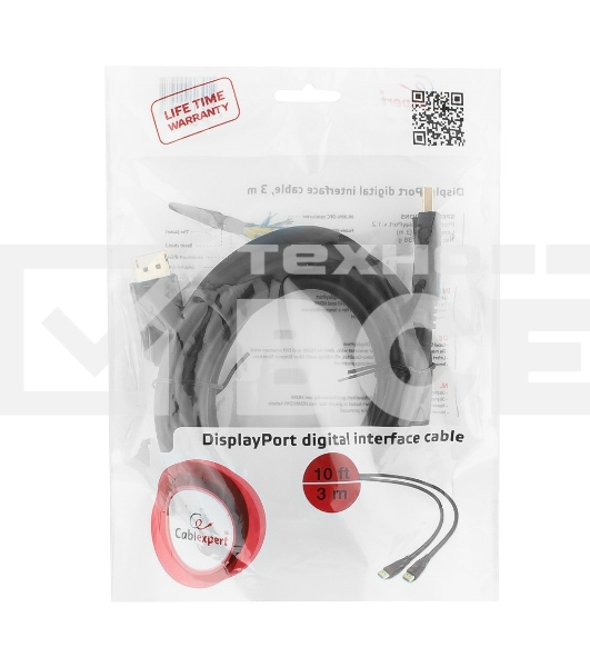 Кабель DisplayPort Gembird/Cablexpert CC-DP2-10, v1.2, 3м, 20M/20M, черный, экран, пакет