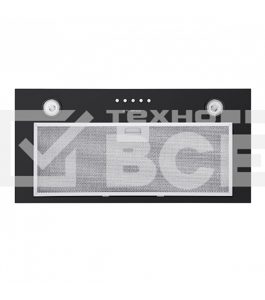 Вытяжка Maunfeld CROSBY SINGL 60 BLACK Gl, Полновстраиваемая, 60см, 850 м3, кнопочное управление, черная
