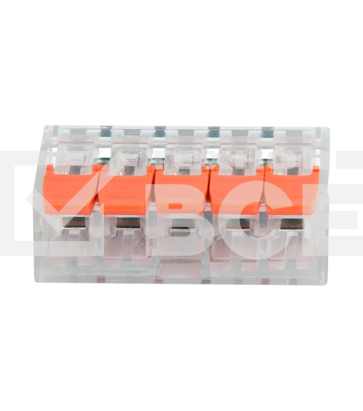 Универсальная компактная клемма Rexant 5-прoводная до 4,0 мм² (5 шт/уп)