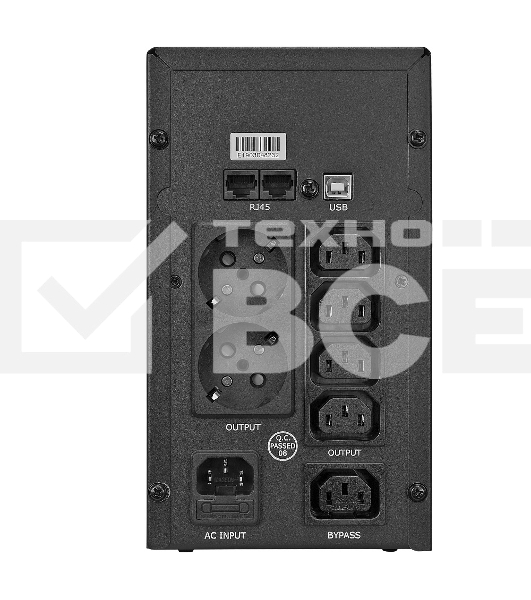 Источник бесперебойного питания CROWN Line Intractive CMU-SP800 COMBO USB 800VA\480W, корпус металл, 1x12V/9AH, розетки 4*IEC + 2*EURO+1*IEC bybass, трансформатор AVR 140-290V, съемный кабель 1.2 м, порт RJ11/45, порт USB, защита: от перегрузки, от КЗ, от скачков напряжения