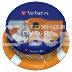 Диск DVD-R Verbatim 4.7Gb 16x Cake Box (25шт) Printable (43538), фото3