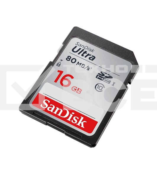 Флеш карта SDHC 16Gb Class10 Sandisk SDSDUNC-016G-GN6IN Ultra 80