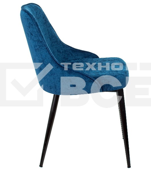 Стул для кухни Бюрократ KF-5_2 Velvet 29 комплект 2шт, темно-синий, металл черный на ножках (KF-5/VELV29_2)