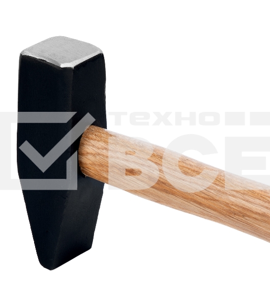 Молоток слесарный Sparta 1500 г, квадратный боек, деревянная рукоятка