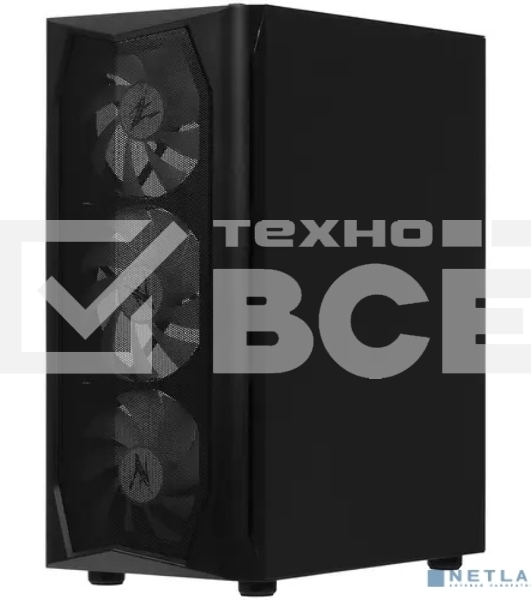 Компьютерный корпус MidiTower Zalman N4 black (ATX,Window, 6xRGB fan, USB2.0 x2, USB3.0x1, без БП) (N4 rev.1)