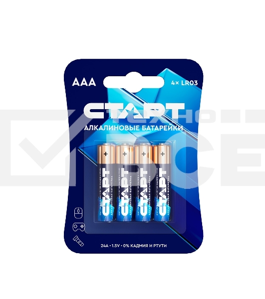Батарейки СТАРТ LR03-BL4 40/720 (4 шт)