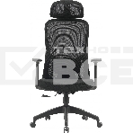 Кресло компьютерное Cactus CS-MC515-BK черный, сиденье черный, сетка/ткань, с подголов. крестов. пластик, пластик черный, фото7