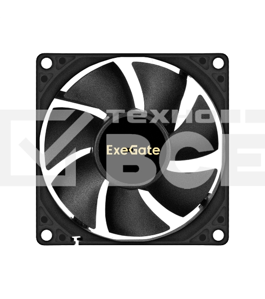 Вентилятор для корпуса ExeGate EX08020S3P-24 черный, 80 мм, 3900 об/мин, 41.2 дБ, 3 pin