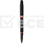 Ручка роллер Parker IM Vibrant Rings T315 (CW2172945) Flame Orange PVD F черн. черн. подар.кор., фото 1