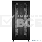 Шкаф серверный напольный Cabeus, IP20, 42U, 2055х800х1000 мм (ВхШхГ), дверь: перфорация, боковая панель: сплошная, разборный, черный, фото3